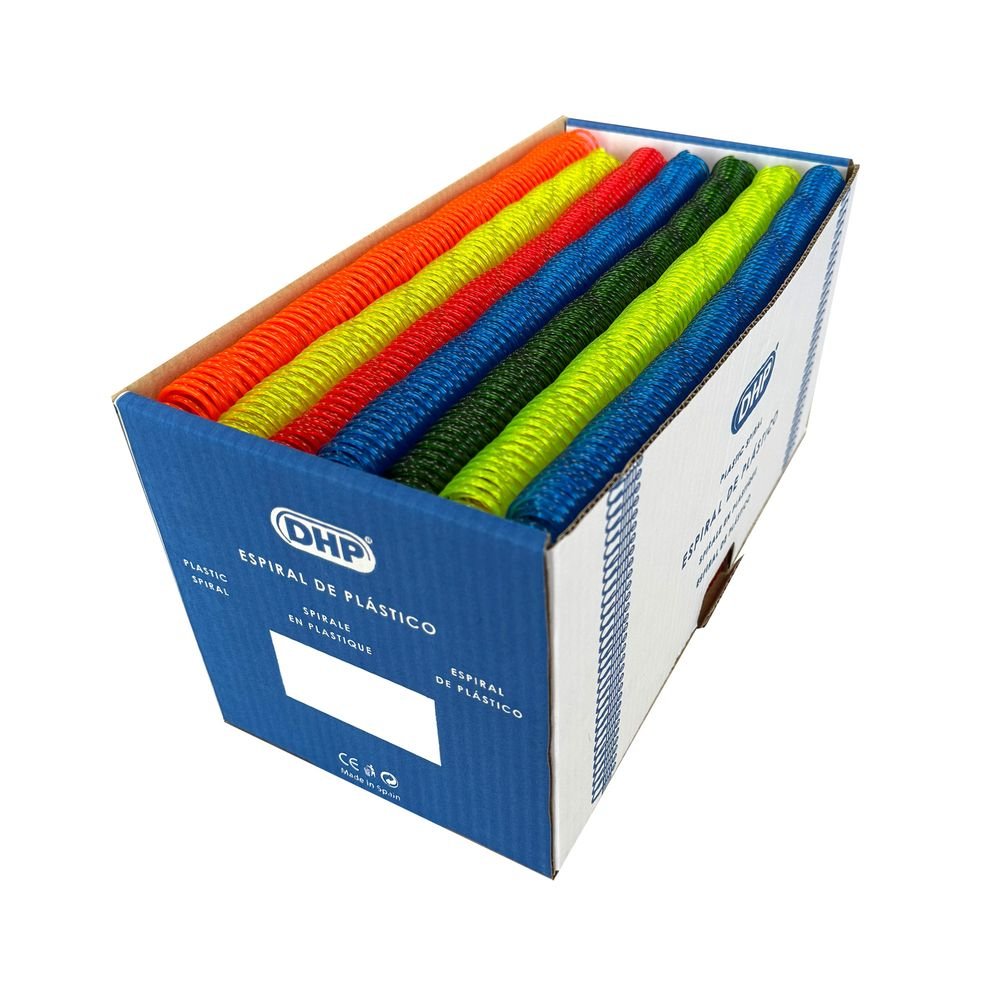 ESPIRAL PLASTICO 5:1 12 MM A4 COLOR FLUOR SURTIDO C/100 | 100 UNIDADES | (DHP COMERPA SLU)