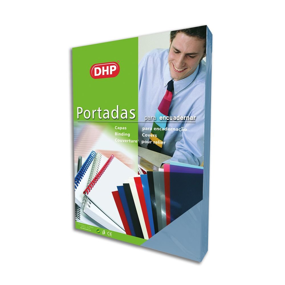 Portada PVC 180 Micras Transparente A4 6 Azul DHP COMERPA SLU