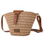 Bolso bandolera trapecio rafia polipiel Borah Lois marrón marca Arsamara Enterprise
