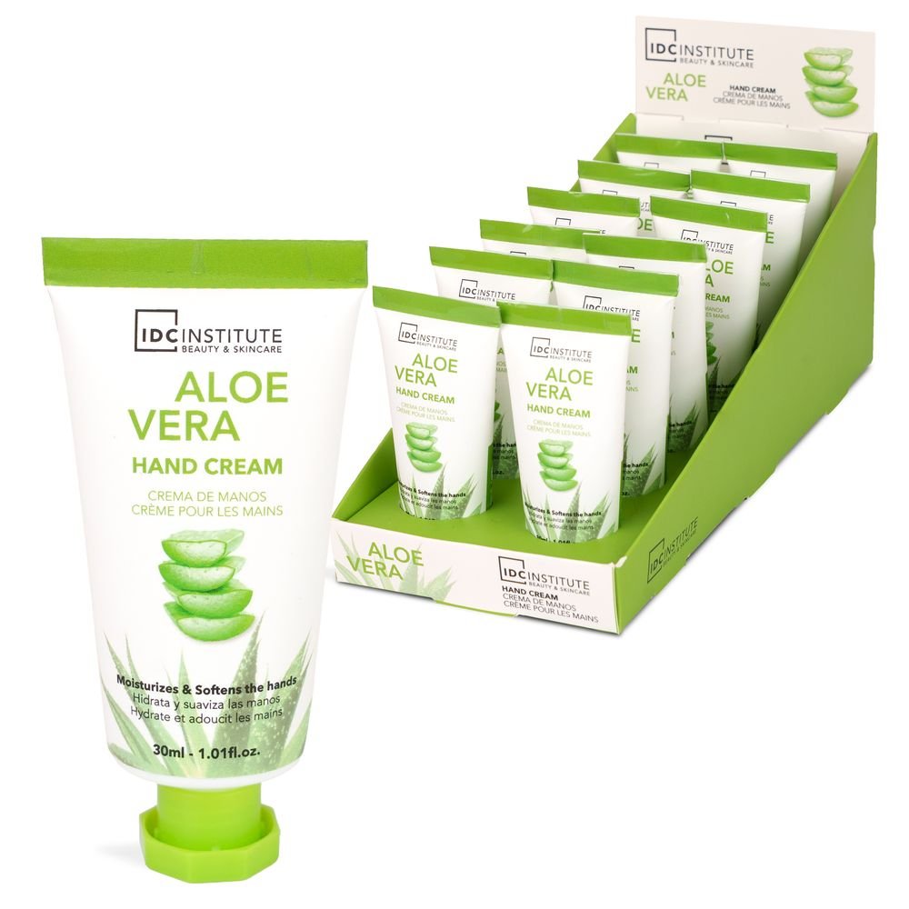 Expositor 12 Crema de Manos Aloe Vera 30 ml IDC Normal Imagen principal del producto