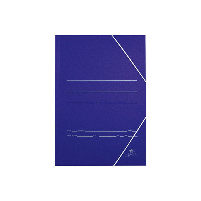 CARPETA FOLIO GOMAS SOLAPAS CARTON AZUL | 20 UNIDADES | (MANIPULADOS MARIOLA S,L,) Imagen principal del producto