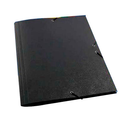 CARPETA Fº GOMAS SOLAPA BRILLO CARTON PLASTIFICADO NEGRO | 20 UNIDADES | (MANIPULADOS MARIOLA S,L,) Imagen principal del producto