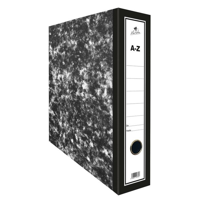 ARCHIVADOR A-Z FOLIO JASPEADO NEGRO | 25 UNIDADES | (MANIPULADOS MARIOLA S,L,) Imagen principal del producto