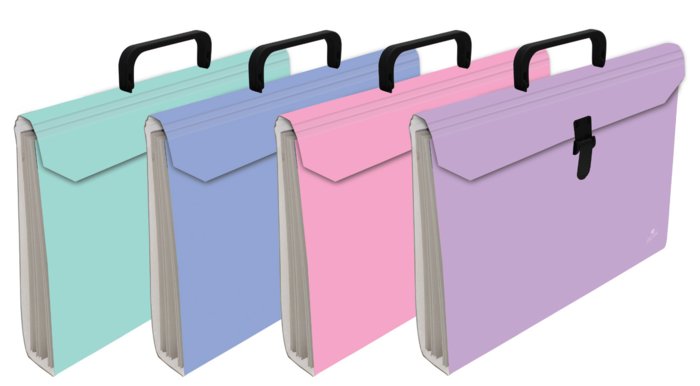 Pack 4 Maletines Fuelle Fº Acordeón 6 Bolsas Cartón Surtidos MARIOLA