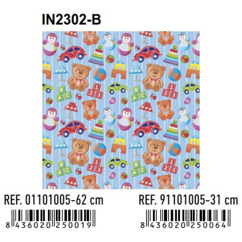 Papel regalo bobina infantil Andina 31 cm