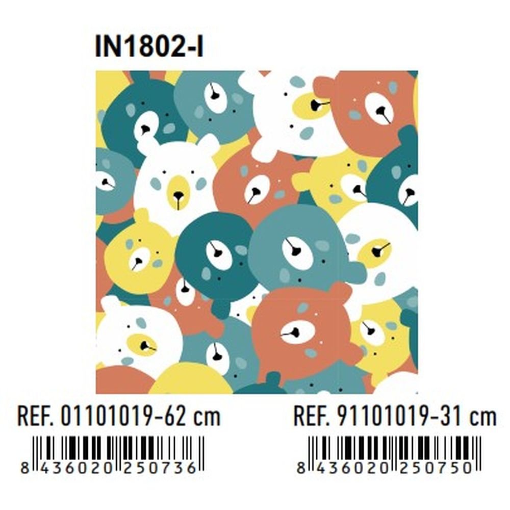 Papel regalo bobina infantil Osos Andina 31 cm Imagen principal del producto