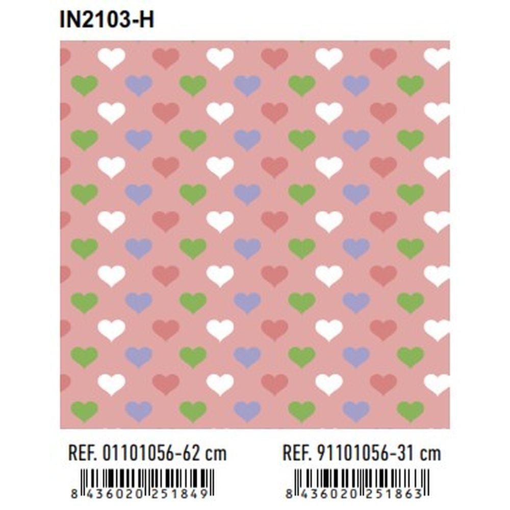 Papel regalo bobina 62 cm todo año corazones colore ANDINA Imagen principal del producto