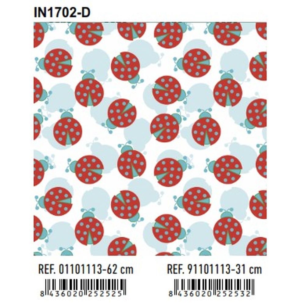 Papel regalo bobina infantil Mariquita ANDINA 62 cm Imagen principal del producto