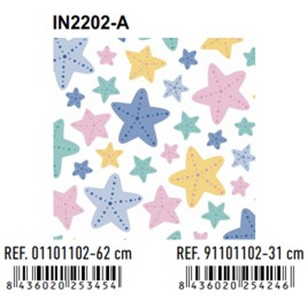 Papel regalo bobina infantil estrella mar 31 cm ANDINA