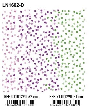PAPEL REGALO BOBINA 62CM TODO AÑO LN1602-D LUNARES | ANDINA | 1 UNIDAD | 8436020258800