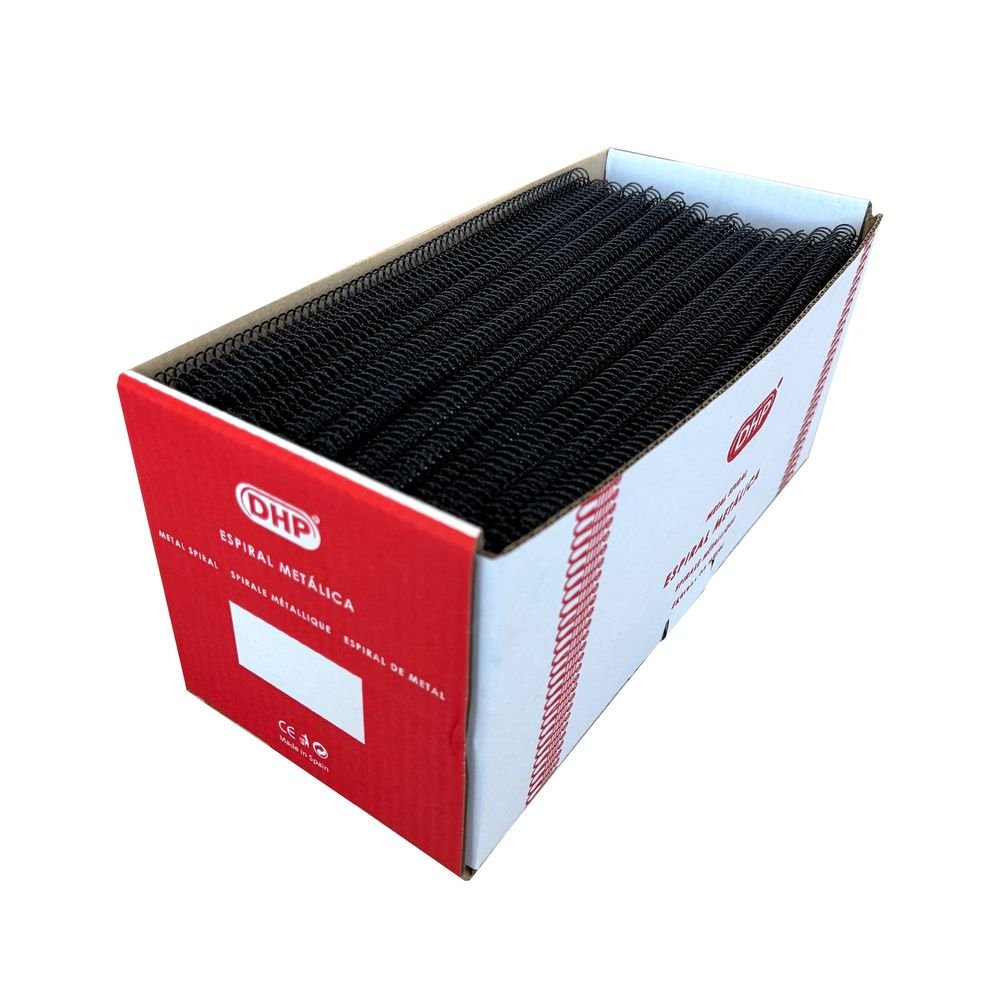 Espiral metálica 5.1 mm negro DHP Pack 25 unidades