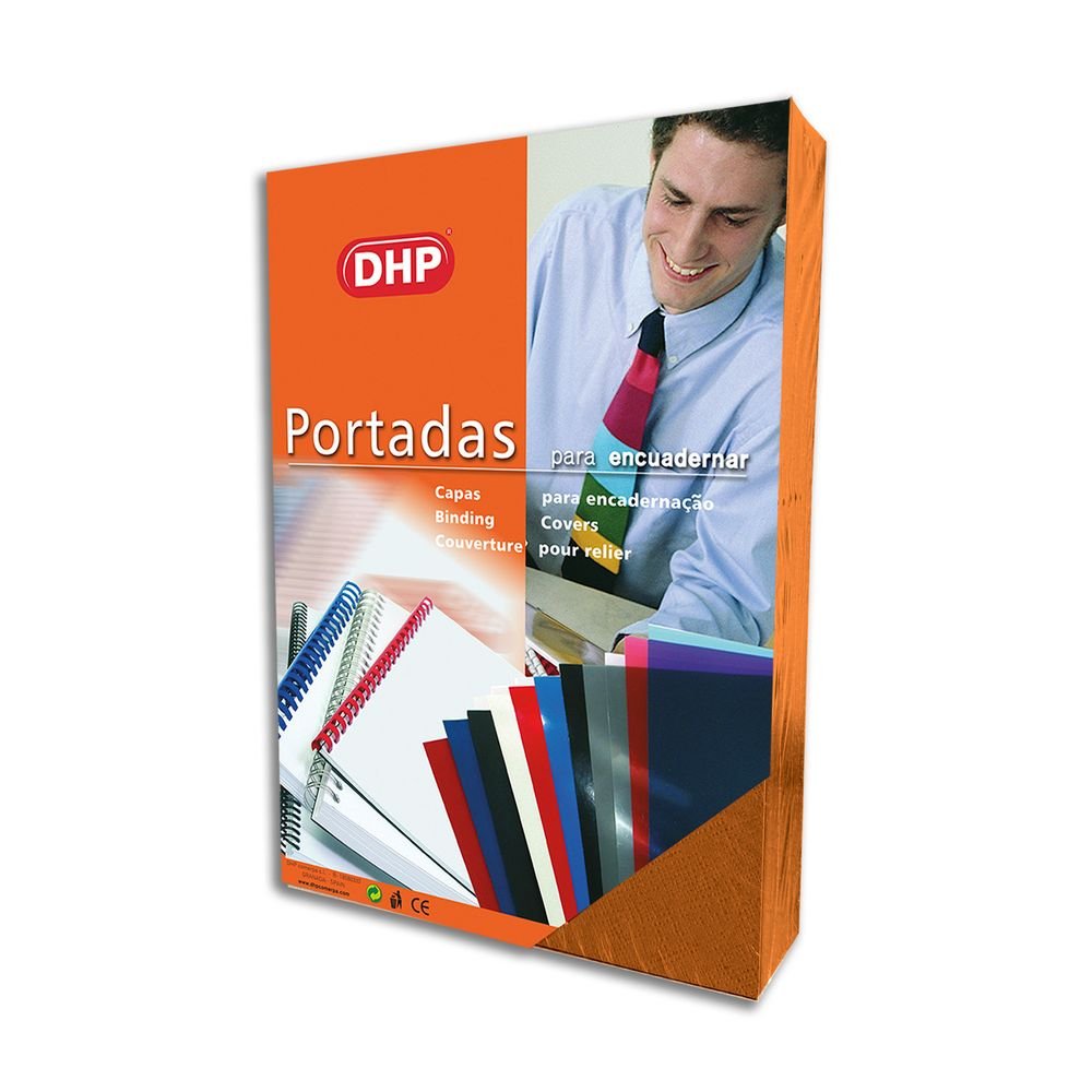 PORTADA GOFRADA PIEL Nº 8 1000 GR A4 27 NARANJA FLUOR P/50 | 50 UNIDADES | (DHP COMERPA SLU) Imagen principal del producto