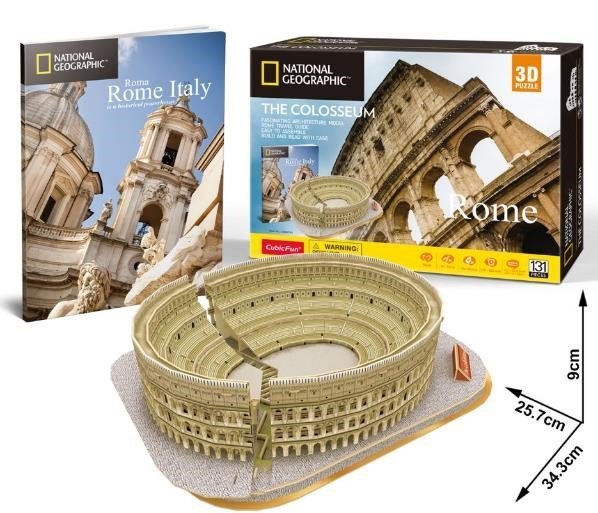 PUZZLE 3D NATIONAL GEOGRAPHIC EL COLISEO ROMANO | PUZZLES 3D CUBIC FUN | 1 UNIDAD | 8436536809879