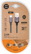 Cable nylon gris 2 m USB-A a USB-C TECH ONE TECH