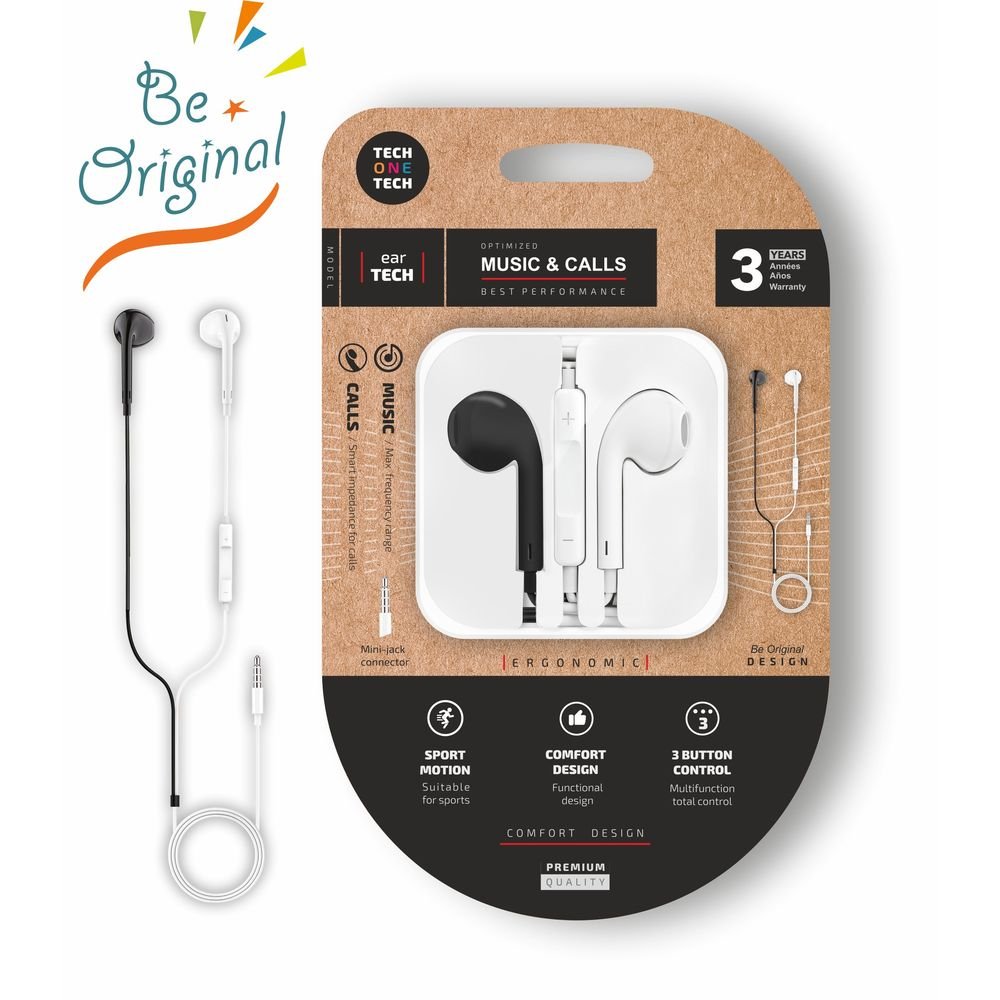 Auriculares Eartech B&W Be Original Intraural Jack Marca TECH ONE TECH