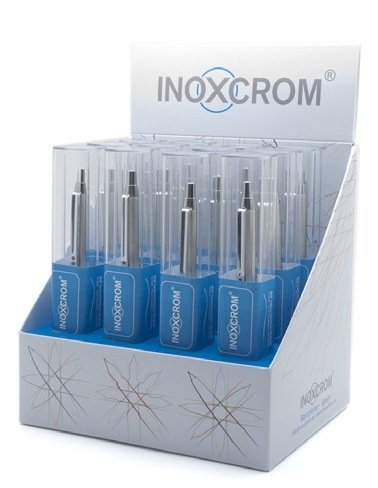 Expositor 12 Bolígrafos Inoxcrom Soul Negro con Caja