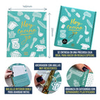 RECETARIO ARCHIVADOR TURQUESA | Caja regalo con separadores y hojas para recetas - PEDRITA PARKER