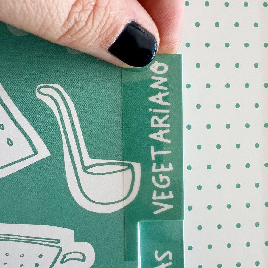 RECETARIO ARCHIVADOR TURQUESA | Caja regalo con separadores y hojas para recetas - PEDRITA PARKER