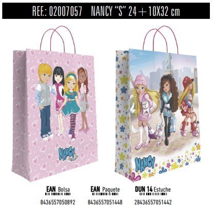Bolsa Regalo Papel Nancy Disney 10x24x32 Asa Retorcida Surt ANDINA