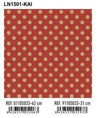 PAPEL REGALO BOBINA KRAFT 62CM LUNARES FONDO ROJO | ANDINA | 1 UNIDAD | 8436557052063