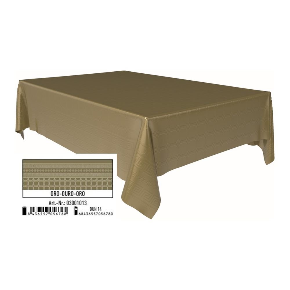 Rollo mantel papel oro Adamascado reciclado Brillo Andina