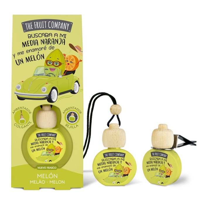 AMBIENTADOR COCHE COLGANTE CON PINZA MELON TFC | THE FRUIT COMPANY | ENVASE 14 UDS. UNIDAD | 48436559712307 Imagen principal del producto