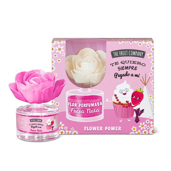 FLOR DIFUSORA FLOWER POWER FRESA NATA 50ML | THE FRUIT COMPANY | 1 UNIDAD | 8436559714150