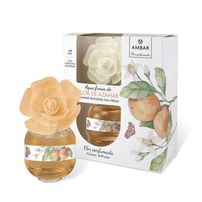 FLOR PERFUMADA AGUA FRESCA DE FLOR DE AZAHAR AMBAR 60ML | AMBAR | ENVASE 10 UDS. UNIDAD | 28436559716004