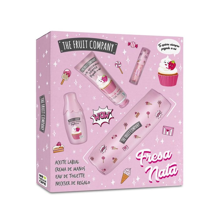 Set Regalo Colonia, Crema Manos y Lip Oil Fresa THE FRUIT COMPANY