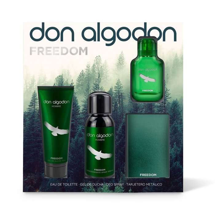 SET HOMBRE FREEDOM COLONIA 30ML+SHOWER GEL+DESOD+CARTERA | DON ALGODON | 1 UNIDAD | 8436559719292