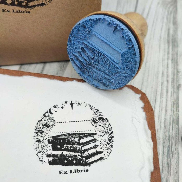 Sello Exlibris de Madera con Tampón Libros Místicos COLOP España