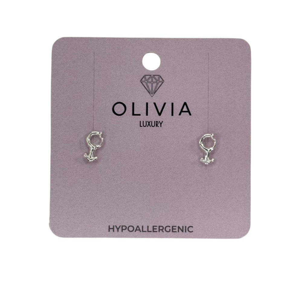 Pendientes Silver Hipoalergenico Bañados en Plata de Ley Olivia Luxury