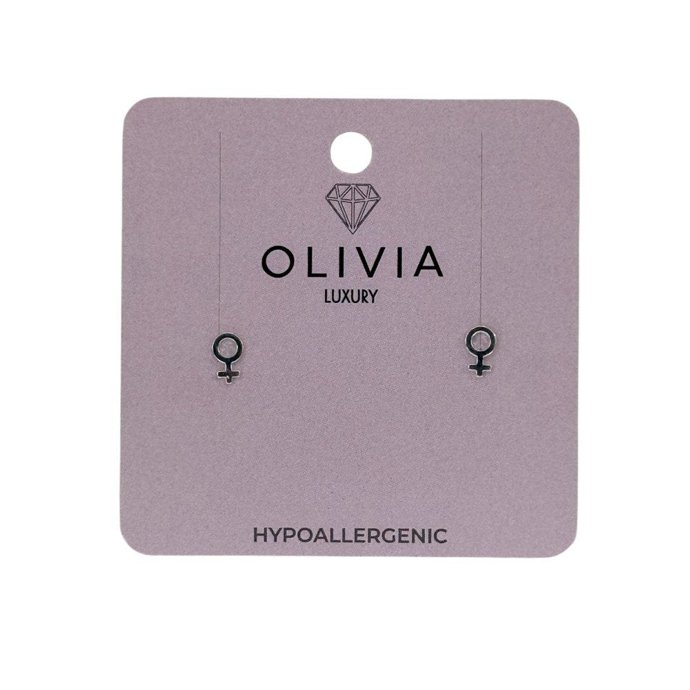 Pendientes Woman Hipoalergénicos Bañados en Plata de Ley Olivia Luxury Imagen principal del producto