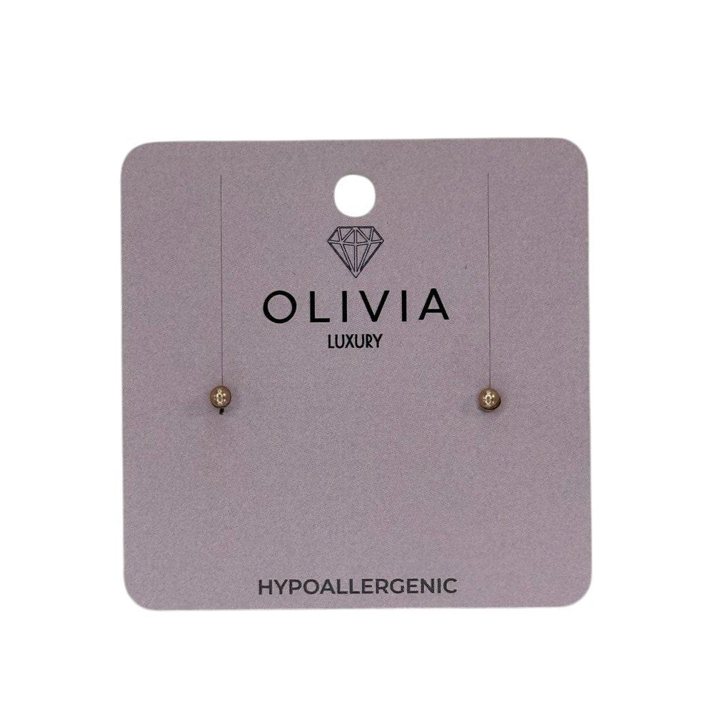 Pendientes Perla Hipoalergénico Ocre Olivia Luxury