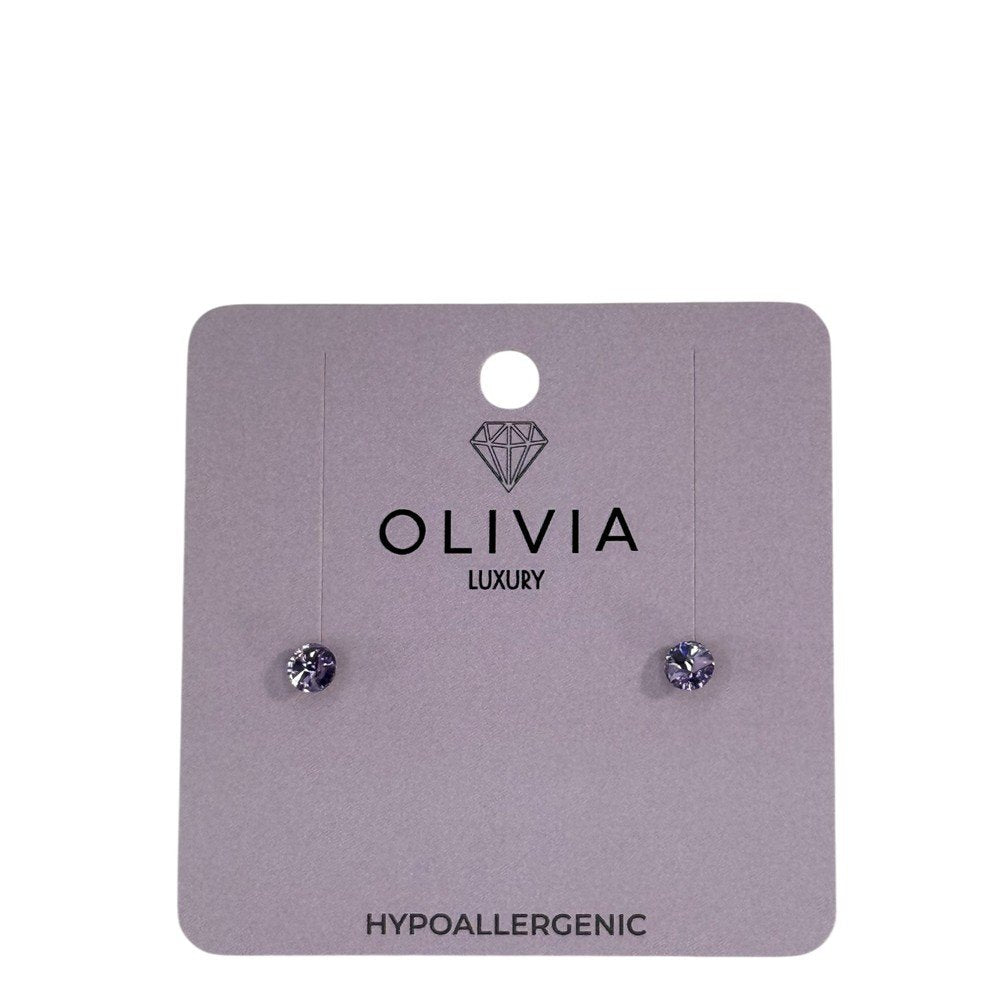 PENDIENTES CRISTAL HIPOALERGENICO RIVOLI VIOLET | OLIVIA LUXURY | 1 UNIDAD | 8436589367029