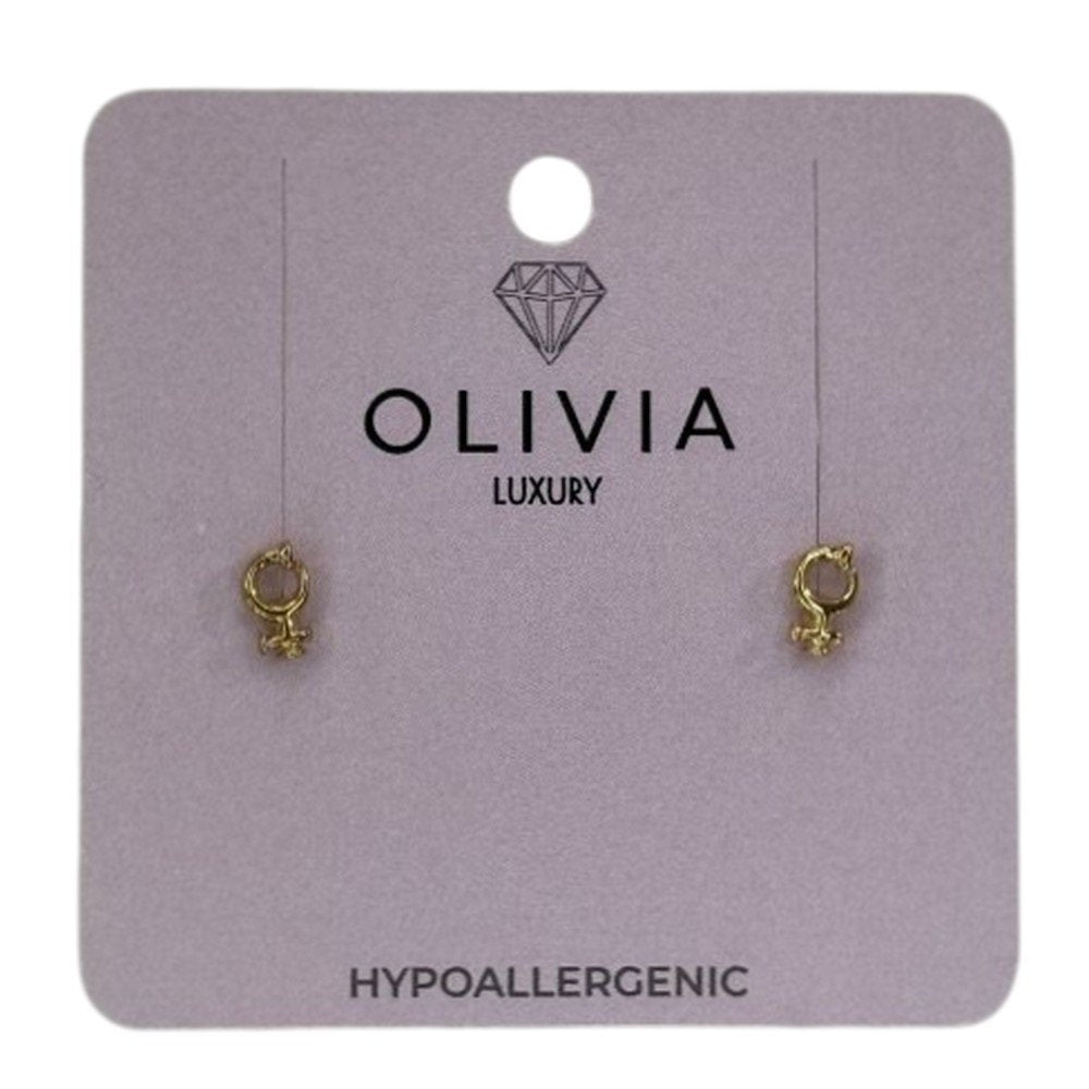 Pendientes Mujer Hipoalergenico Bañado en Oro 24 K Olivia Luxury