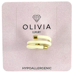 ANILLO STAR BLANCO ADAPTABLE TERMINACIONES BAÑADAS ORO 24K | OLIVIA LUXURY | 1 UNIDAD | 8436589369702