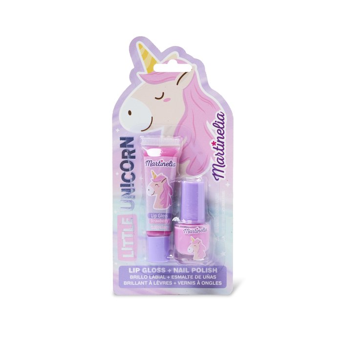 Brillo labial y esmalte de uñas Little Unicorn Unicornio MARTINELIA