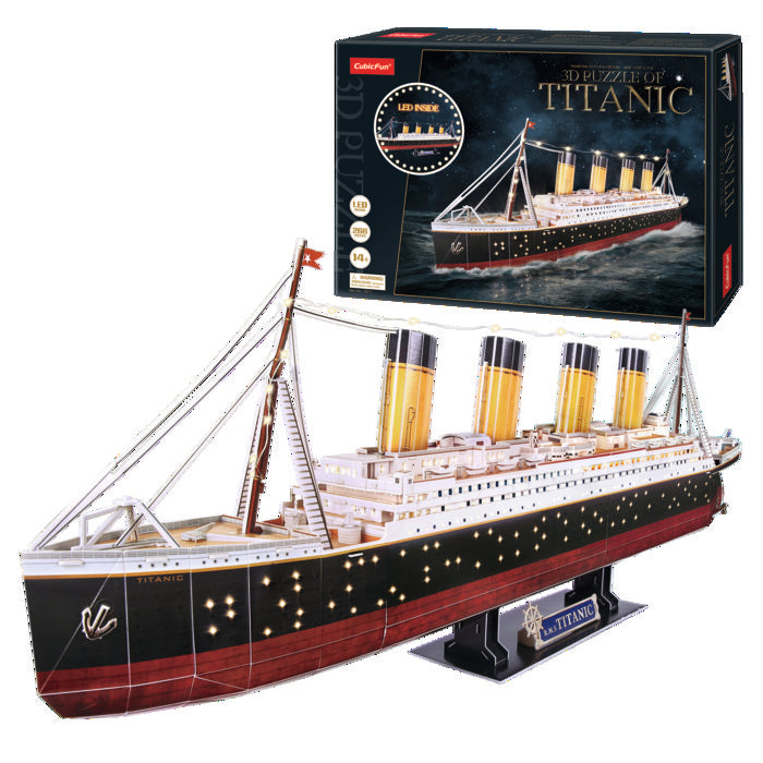 Maqueta Titanic con LED PUZZLES 3D CUBIC FUN