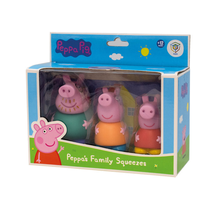 PEPPA PIG: 3 FIGURAS DE BAÑO (PEPPA, MUMMY AND DADDY) | PEPPA PIG | 1 UNIDAD | 8436600330469
