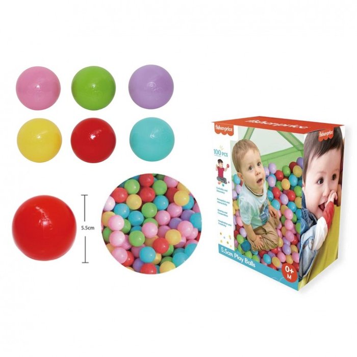 PACK DE 100 PELOTAS MULTICOLOR FISHER PRICE | FISHER-PRICE | 1 UNIDAD | 8436600331763 Imagen principal del producto