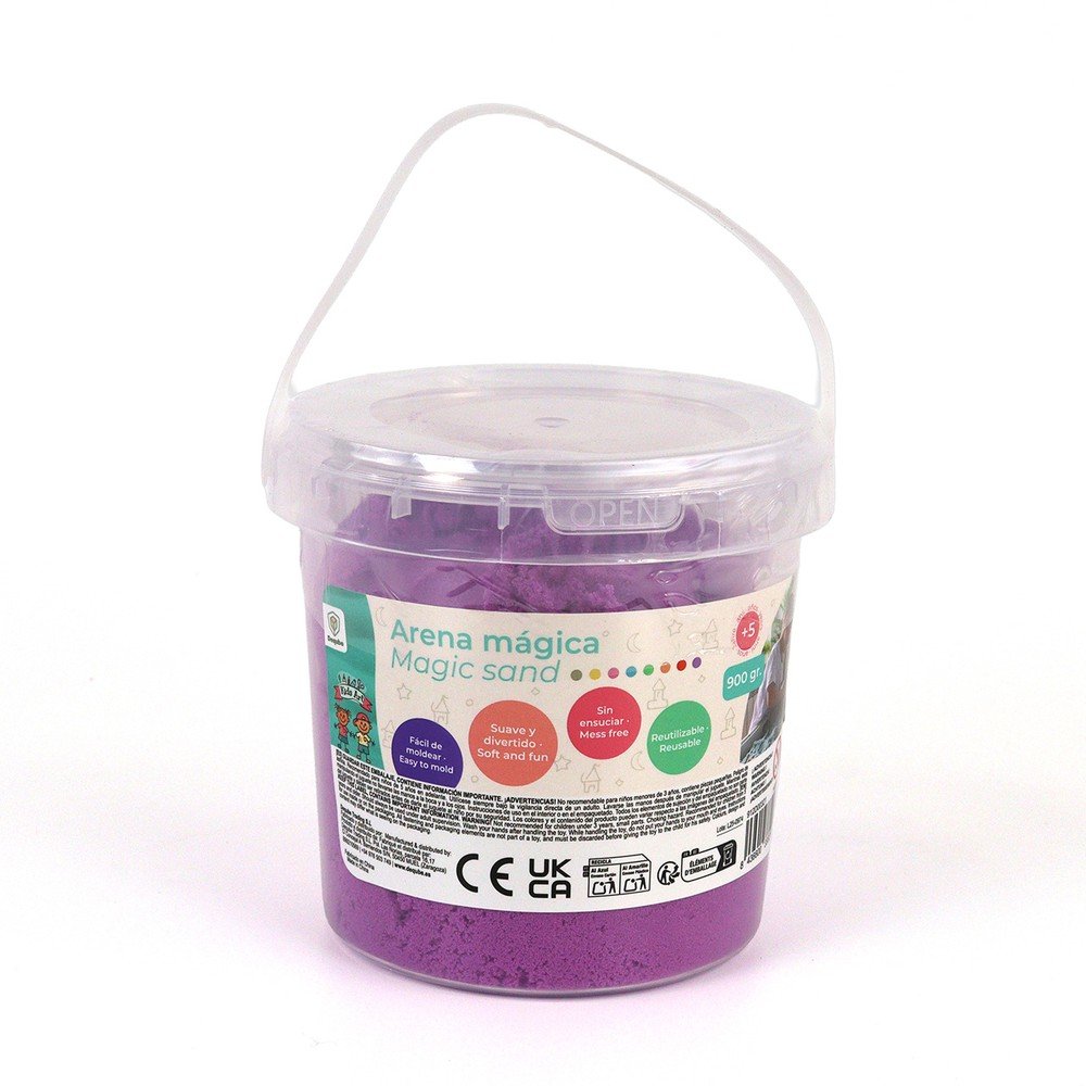 Bote 900g Arena Mágica Morado DEQUBE Imagen principal del producto