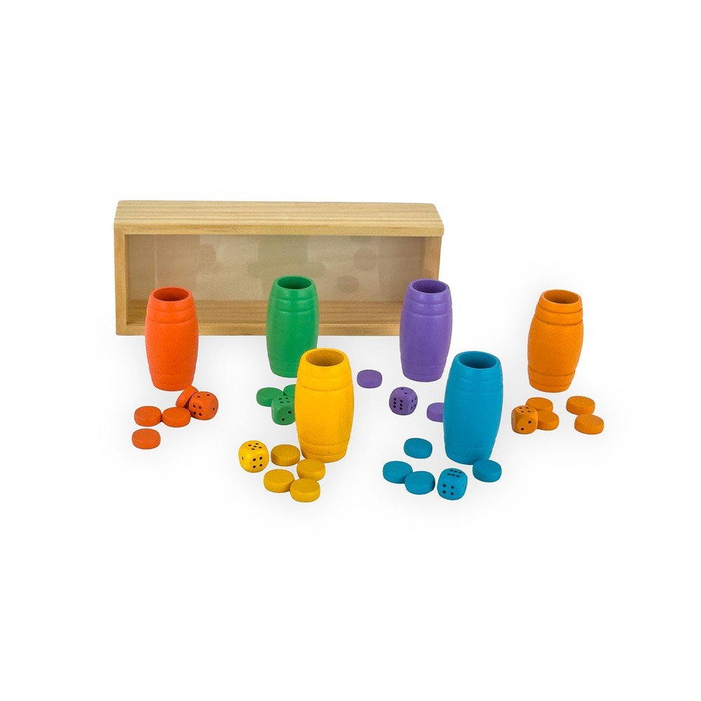 Accesorios Parchis Madera 6 Jugadores DEQUBE Imagen principal del producto