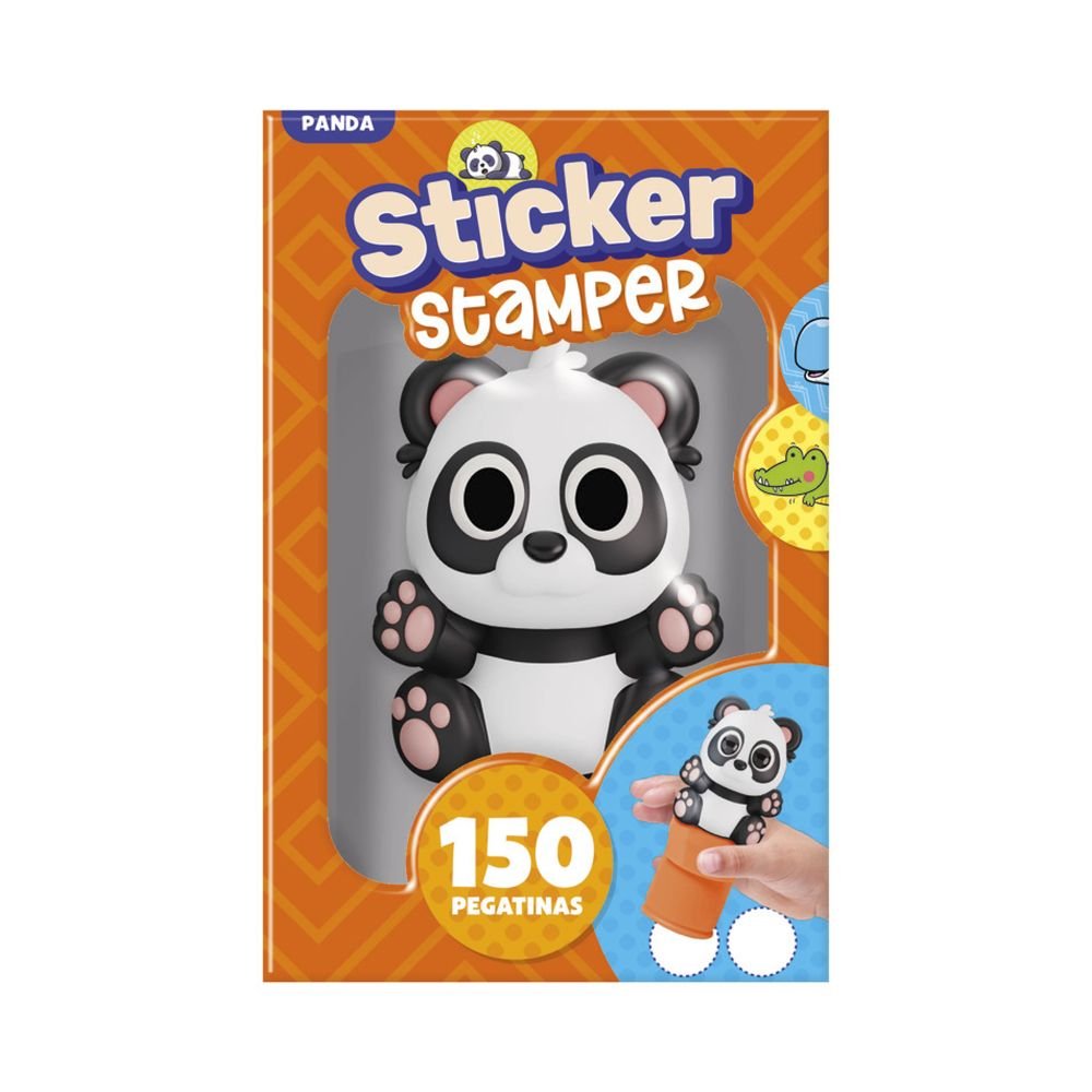 Set Sticker Stamper Panda Marca Play Time Imagiland