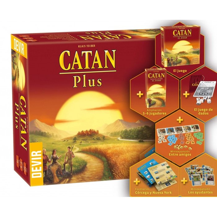 JUEGO DE MESA CATAN PLUS | DEVIR GAMES | 1 UNIDAD | 8436607941934