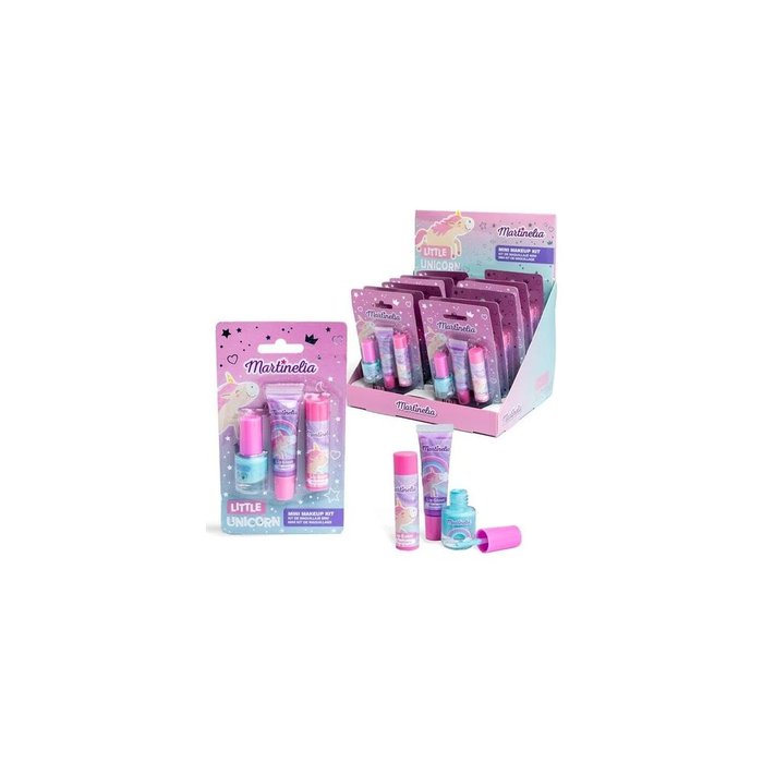 Expositor 12 Mini Set Maquillaje Pequeño Unicornio MARTINELIA