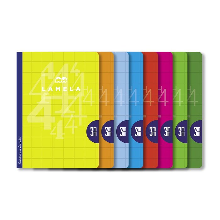 Libreta A4 50H 70G Cuadrovia 3MM Colores Surtidos