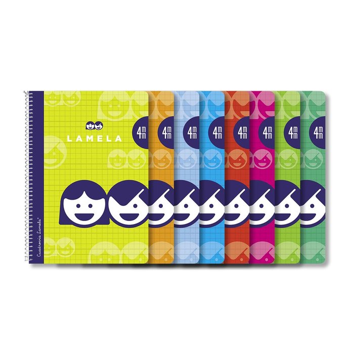 Cuaderno espiral 4º 40h 70g 4mm cuadrovia cubierta basica