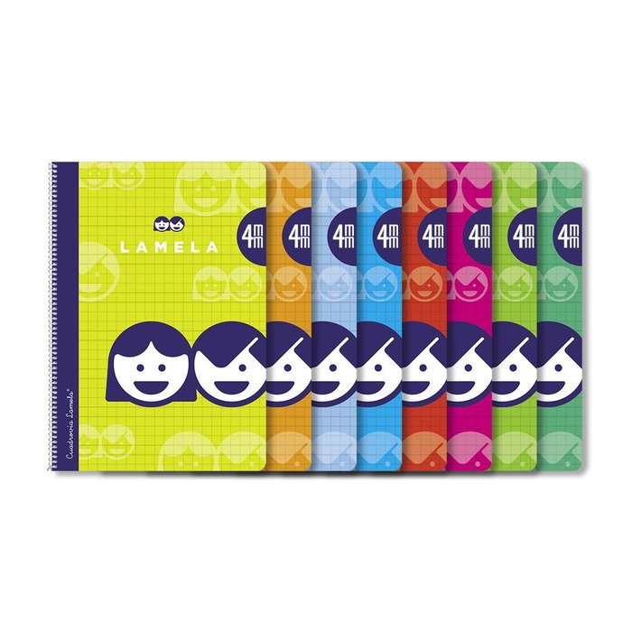 Cuaderno espiral fº 80h 70g 4mm cuadrovia cubierta basica
