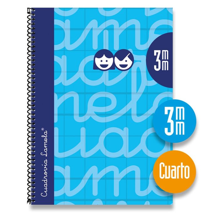 Bloc Espiral Estándar Liso 80H 90g | Lamela | Cartón | Formato Estándar | Pack 5 Unidades